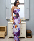With Harper Lu Indigo Blossom Midi Dress - 8 / Indigo - Dresses