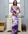 With Harper Lu Indigo Blossom Midi Dress - 8 / Indigo - Dresses