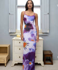 With Harper Lu Indigo Blossom Midi Dress - 8 / Indigo - Dresses