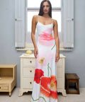 With Harper Lu Low Back Citrus Poppy Maxi Dress - Dresses