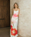 With Harper Lu Low Back Citrus Poppy Maxi Dress - Dresses