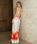 With Harper Lu Low Back Maxi Dress in Poppy - 8 / Floral - Dresses