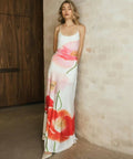 With Harper Lu Low Back Maxi Dress in Poppy - 8 / Floral - Dresses