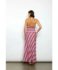 With Harper Lu Magenta Stripe Halter Size 8 - 8 / Multi - Dresses