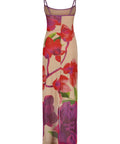 With Harper Lu Mesh Fuschia Bloom Midi Dress - 10 / Floral - Dresses