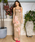 With Harper Lu Mesh Leopard Slip Maxi Dress - 8 / Print - Dresses
