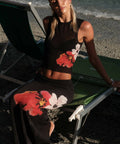 With Harper Lu Mesh Tank & Skirt Set| Black Floral - 6 / Multi - Outfit Sets