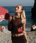 With Harper Lu Mesh Tank & Skirt Set| Black Floral - 6 / Multi - Outfit Sets