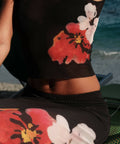 With Harper Lu Mesh Tank & Skirt Set| Black Floral - 6 / Multi - Outfit Sets