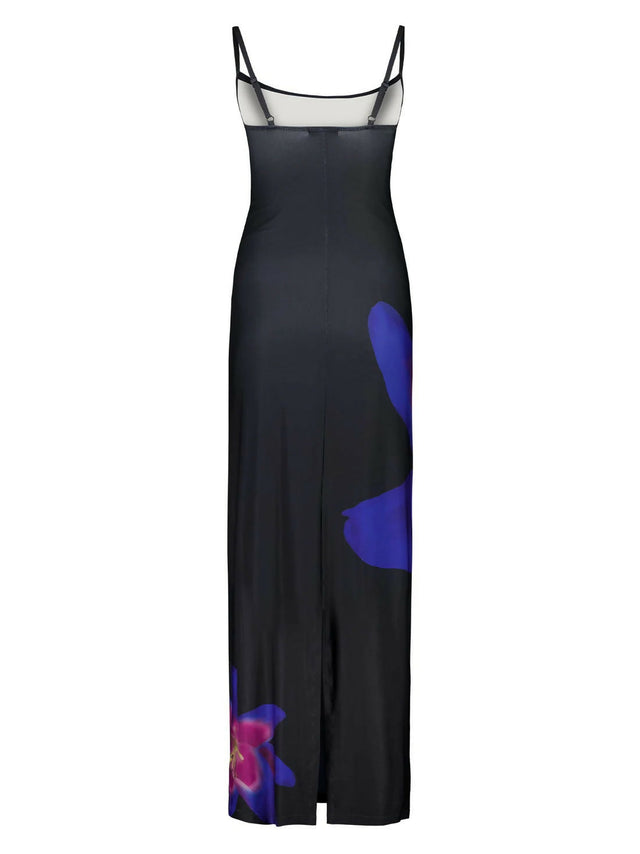 With Harper Lu Midnight Lily Floral Slip - 8 / Multi - Dresses