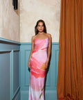 With Harper Lu Pink Safari Maxi Dress - Dresses