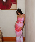 With Harper Lu Pink Safari Slip Maxi Dress - Dresses