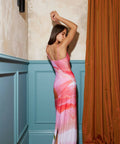 With Harper Lu Pink Safari Slip Maxi Dress - Dresses