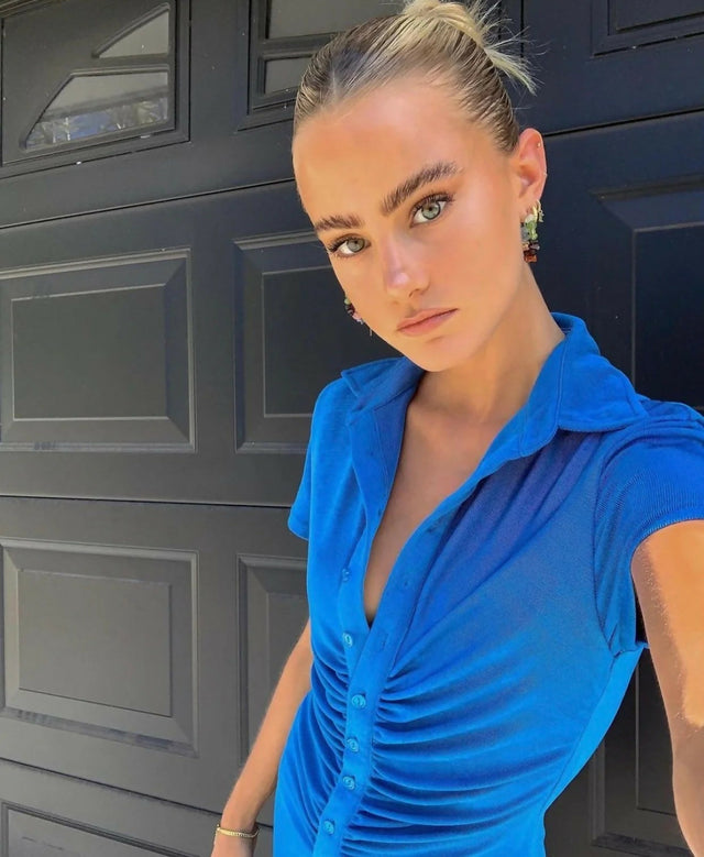 With Jean Alexa Mini Dress - 8 / Blue - Dresses