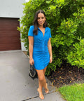 With Jean Alexa Mini Dress - 8 / Blue - Dresses