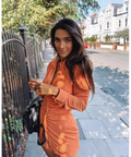 With Jéan Andy Dress - 6 / Orange - Dresses