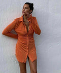 With Jean Andy Mini Dress - 8 / Orange - Dresses