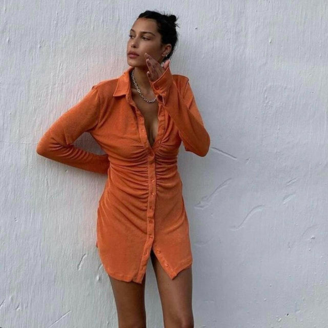 With Jean Andy Mini Dress - 8 / Orange - Dresses