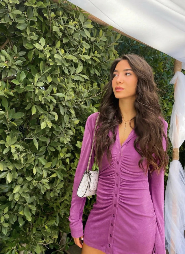With Jean Andy Mini Purple - 8 / Purple - Dresses
