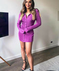 With Jean Andy Mini Purple - 8 / Purple - Dresses