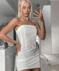 With Jean Chloe Corset Dress White - 6 / White - Dresses