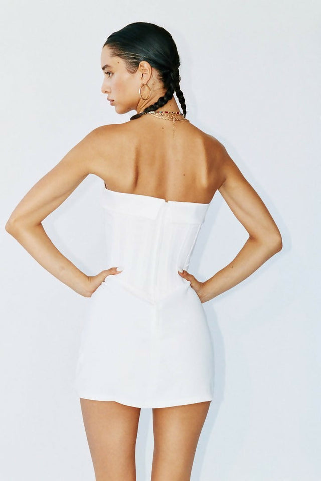 With Jean Chloe Corset Dress White - 6 / White - Dresses