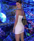 With Jean Chloe Corset Mini Dress - 8 / White - Dresses