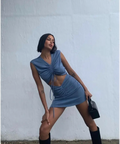 With Jéan Roxy Dress - 6 / Blue - Dresses
