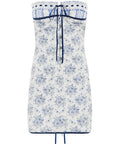 With Jean Sabrin Strapless Mini Dress in Toile Papillon - Dresses
