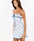 With Jean Sabrin Strapless Mini Dress in Toile Papillon - Dresses