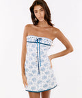 With Jean Sabrin Strapless Mini Dress in Toile Papillon - Dresses