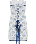 With Jean Sabrin Strapless Mini Dress in Toile Papillon - Dresses