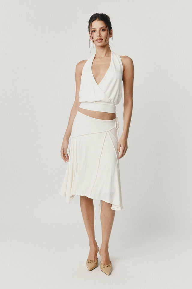 With Jean Sharni Top & Skirt White - Outfit Sets