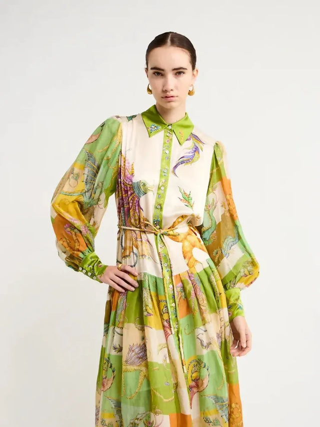Alemais Jerome Silk Shirtdress Multi