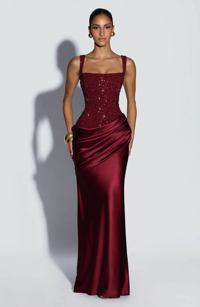 Babyboo Alexandria Maxi Dress Burgundy