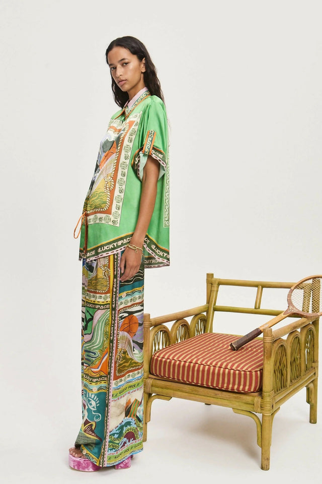Alemais Lucky Pace Silk Shirt + Pants