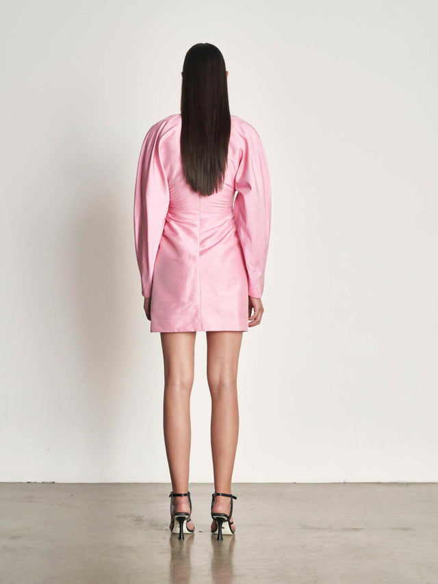 Wynn Hamlyn Zoe Mini Dress in Baby Pink - 10 / Pink - Dresses