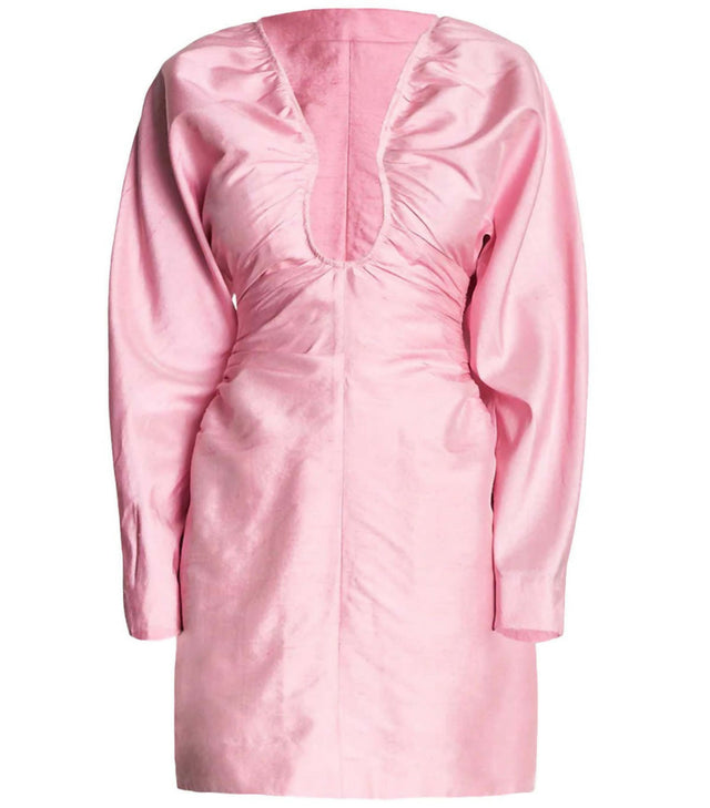 Wynn Hamlyn Zoe Mini Dress in Baby Pink - 10 / Pink - Dresses