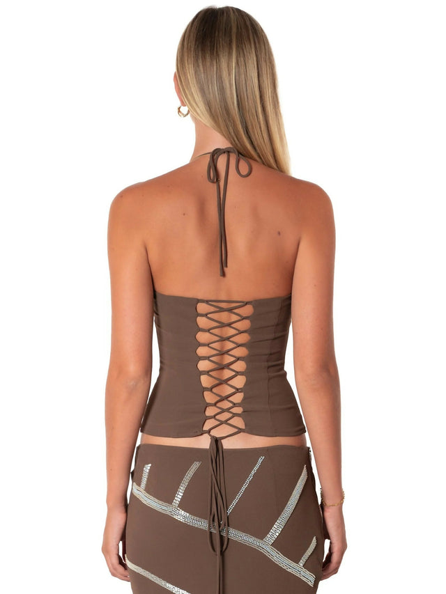 I Am Delilah Ines Corset & Ines Midi Skirt Mocha