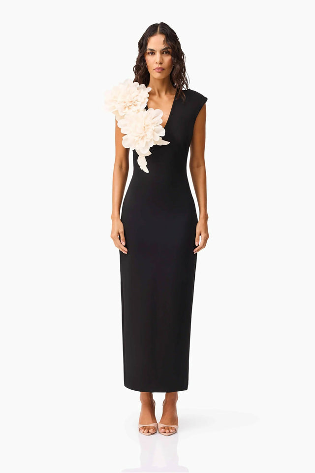 Elliatt Zahara V-Neck Gown in Black