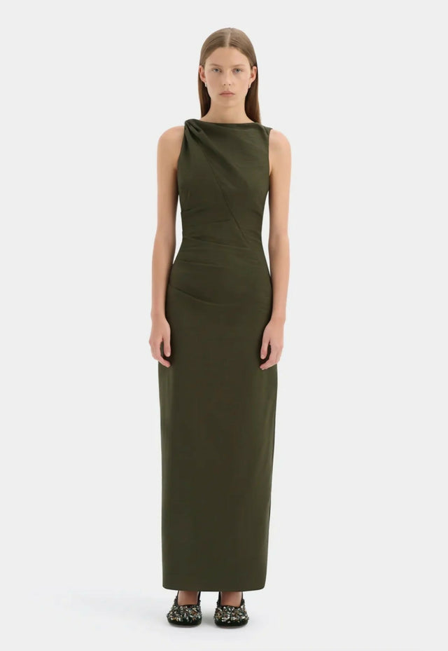 SIR Sorel Maxi Dress in Dark Olive