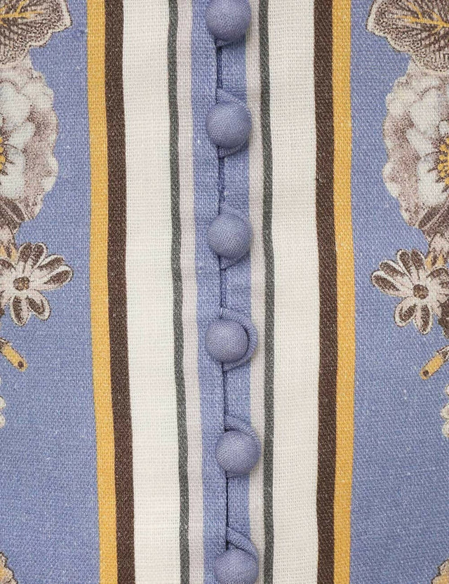 Zimmermann Ottie Slip Dress in Blue Flora