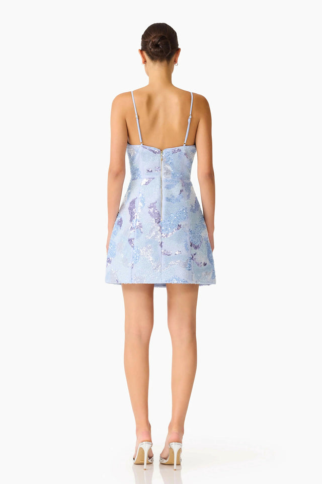 Elliatt Aurae Mini Tulip Dress - Sky Blue