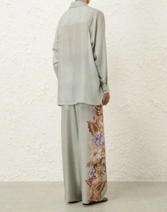 Zimmermann Coco Silk Eelaxed Pant & Shirt Set