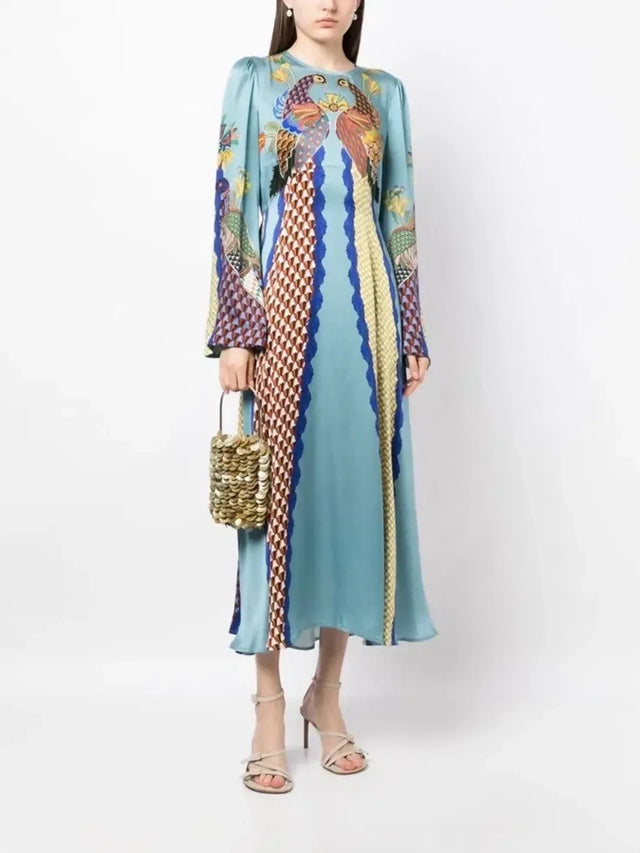 ALEMAIS Gilly Flare Sleeve Dress Multi