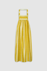Oroton Slub Silk Striped Sundress Size 10 view 2