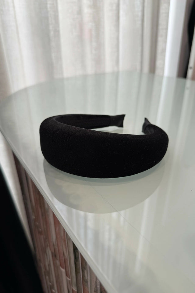 The Luxe Closet Australia Velvet Wide Headband - Black