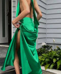 YLD Design Halter Gown Green - 8 / Green - Dresses