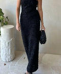 YLD Design Strapless Ruffle Maxi Dress in Black - 8 / Black - Dresses