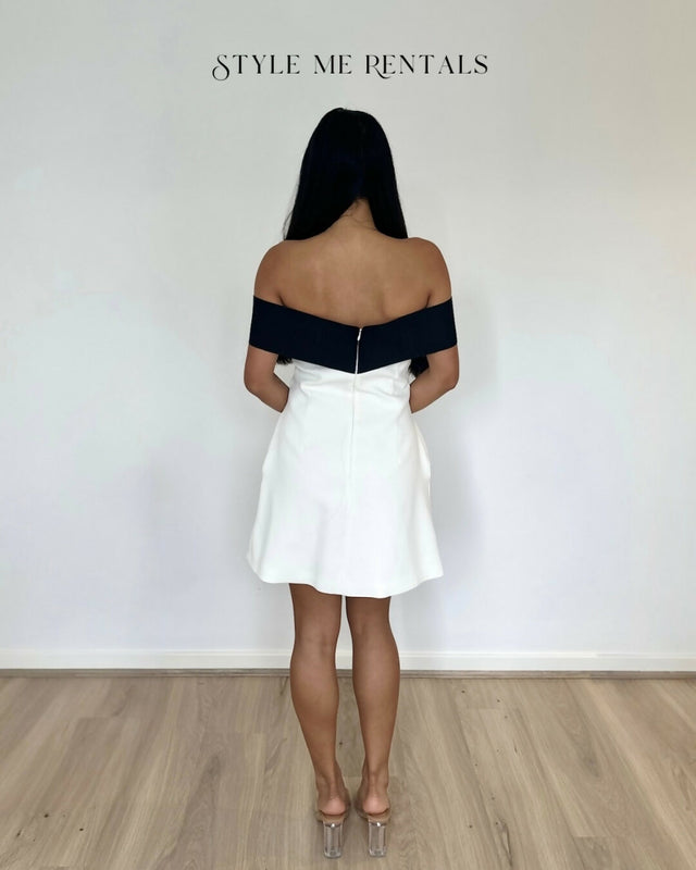 Yojani Boutique Margot Mini Dress Black and White - 8 / Multi - Dresses